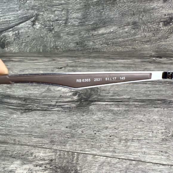 Ray-Ban RB 6365 2531 Eyeglasses 51 17 145mm Polished Taupe Metal FRAMES ONLY - Picture 4 of 15